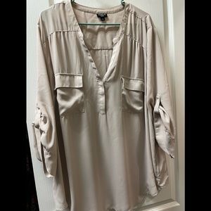 Torrid Taupe Harper Blouse